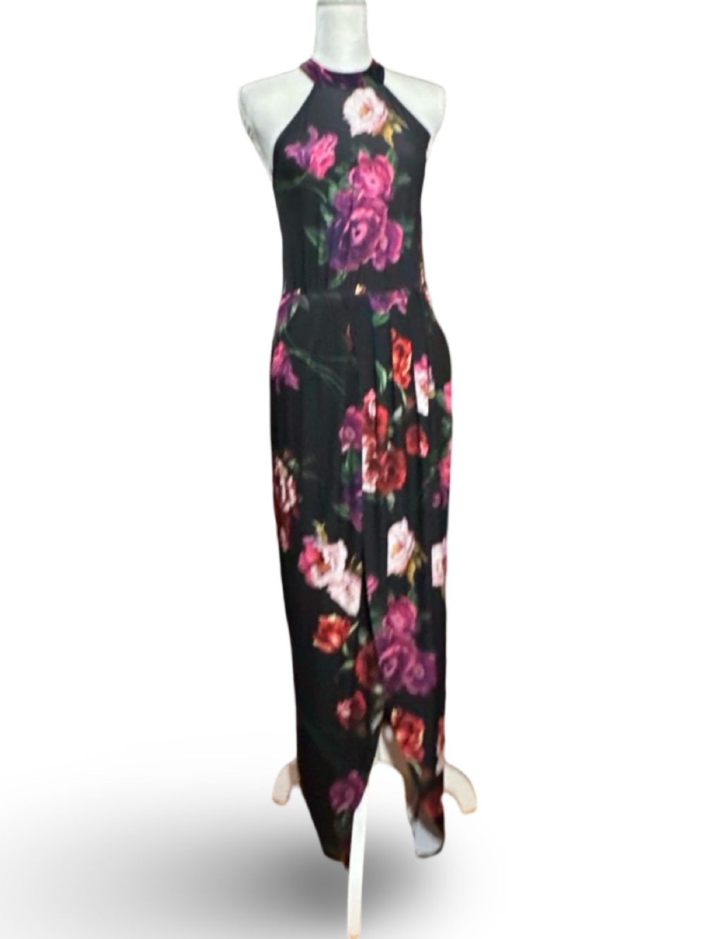 VENUS Floral Halter Neck Tulip Hem Maxi Dress - XS - Picture 2 of 15